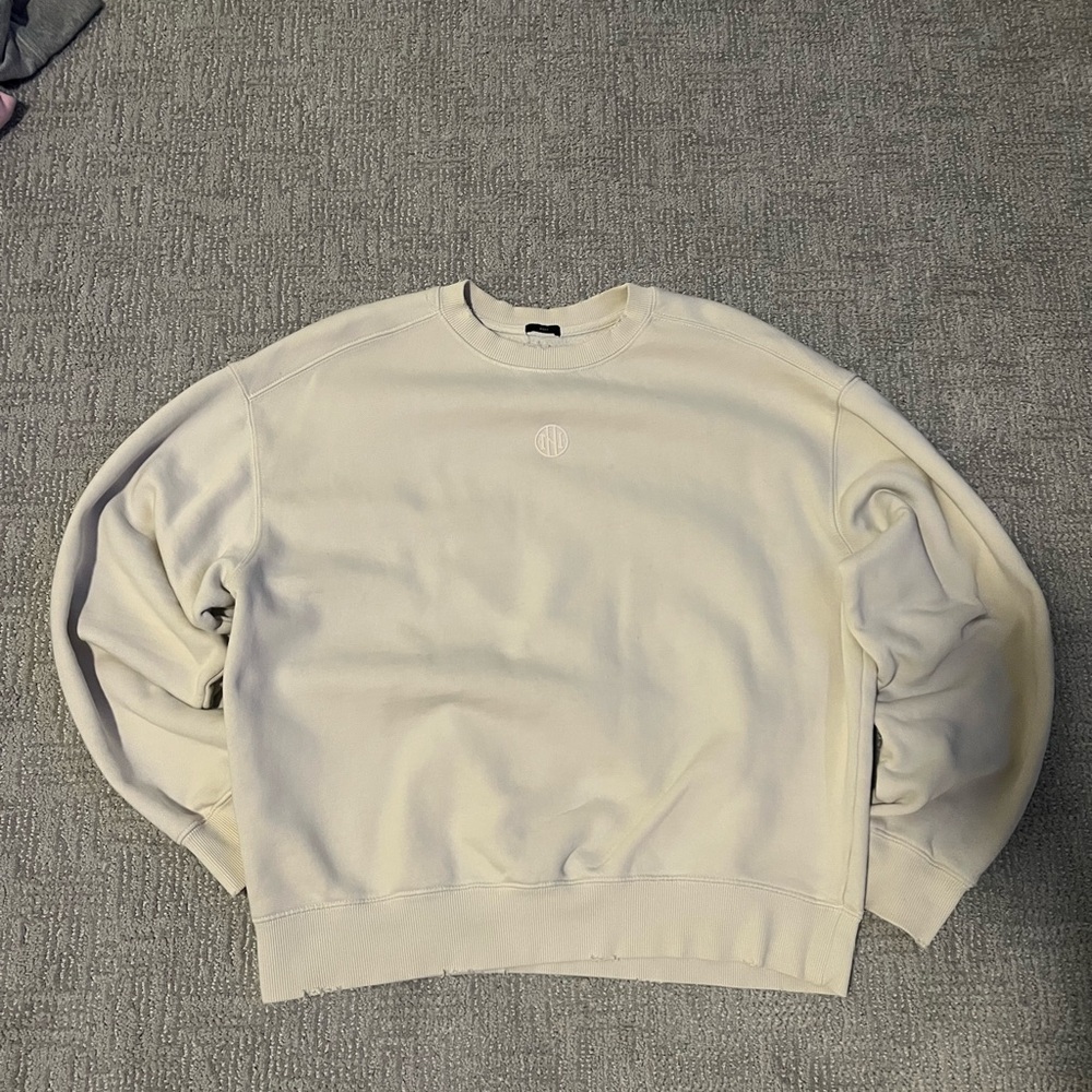 Men's Beige Crewneck Sweater